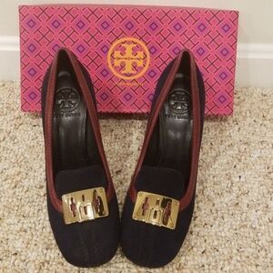 TORY BURCH Navy Suede Size 7.5 Pumps